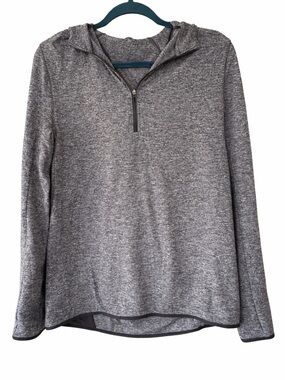 Lululemon Men’s Gray Quarter Zip Hoodie Medium Athletic Pullover